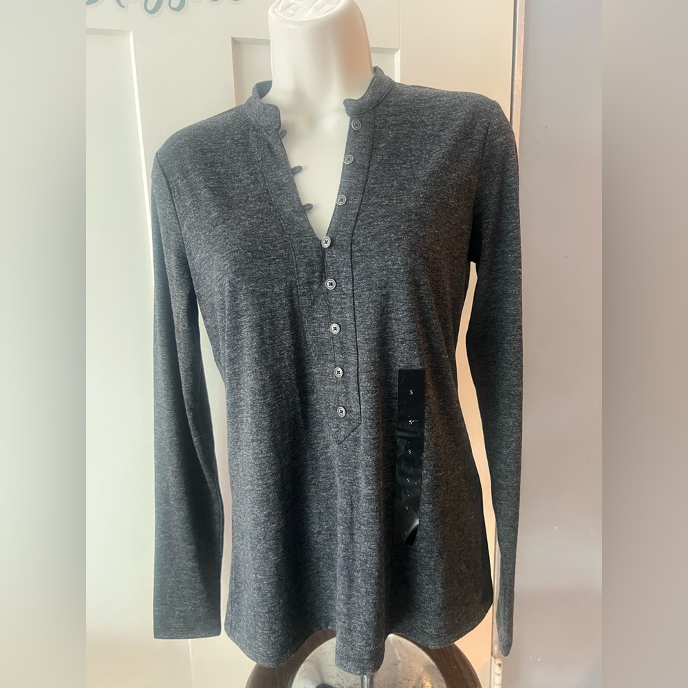 Banana Republic Charcoal Knit Top NWT